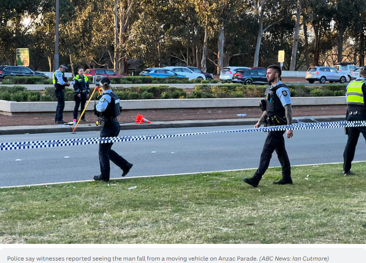 堪培拉一男子从行驶的车辆中坠落身亡，警方急寻线索